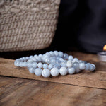 Load image into Gallery viewer, Blue Lace Agate Round Beads Bracelet
