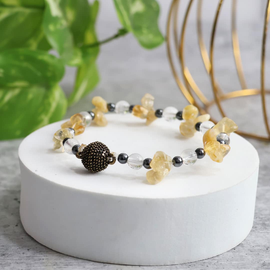 Citrine Chips Magnetic Lock Bracelet