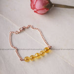 Load image into Gallery viewer, Citrine Five Beads Bracelet
