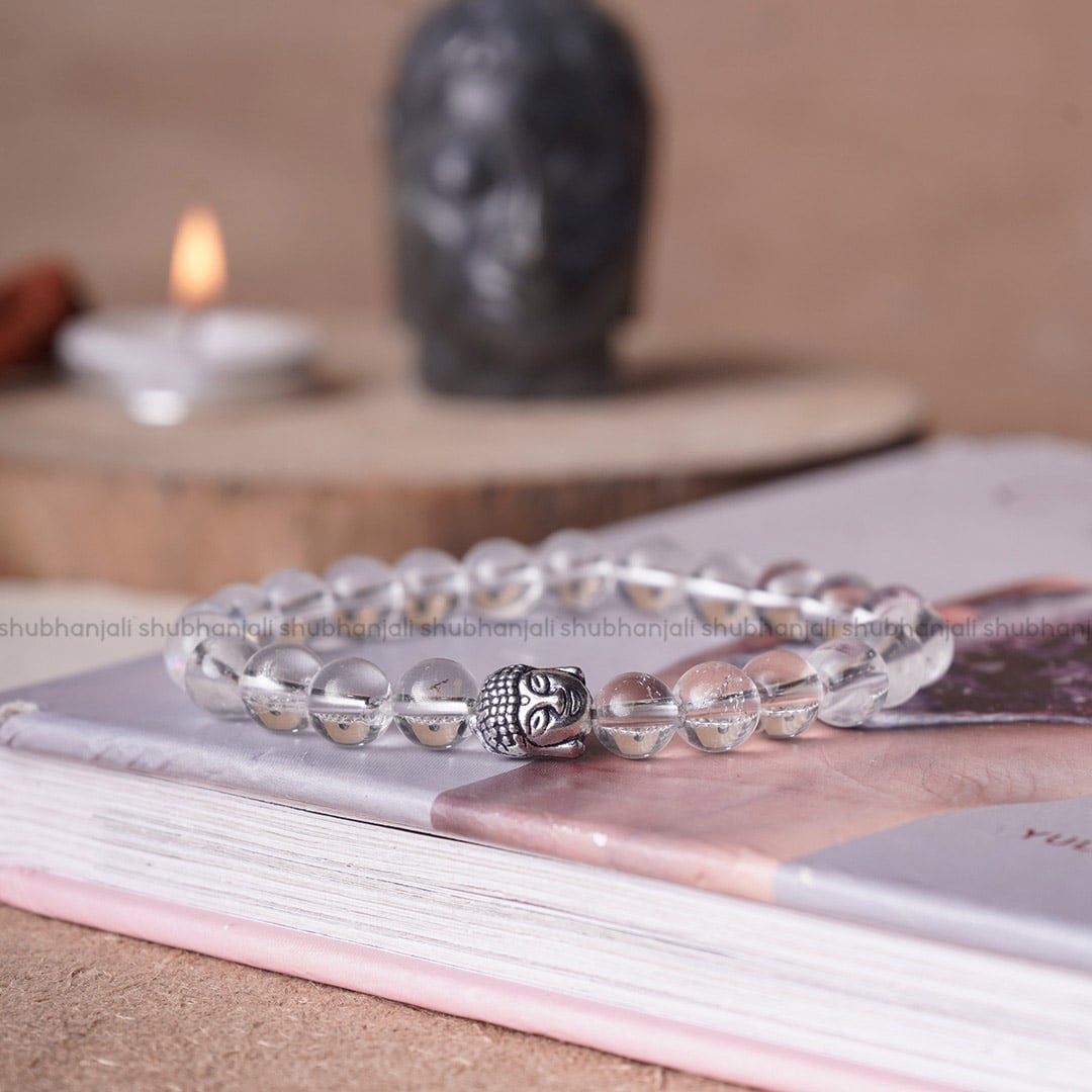 Clear Quartz Buddha Bracelet