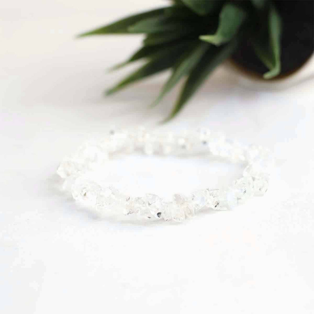 Clear Quartz Chips Stone Bracelet