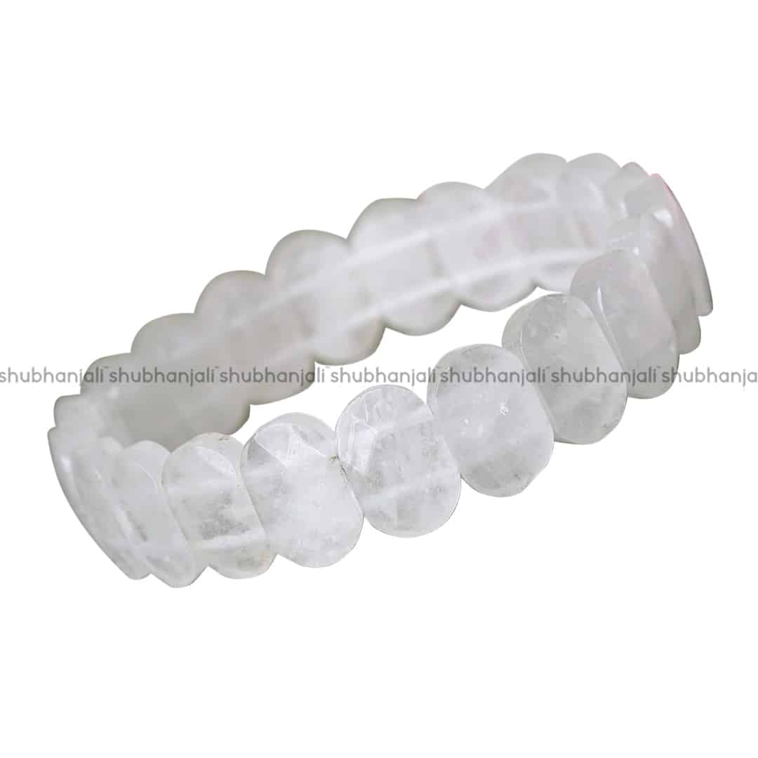 Clear Quartz Oval Faceted Bracelet