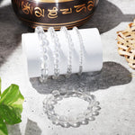 Load image into Gallery viewer, Clear Quartz Round Beads Bracelet
