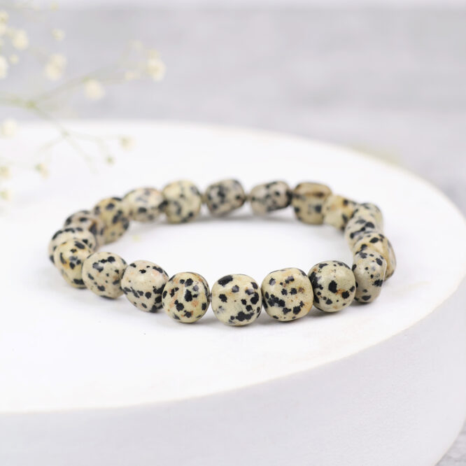 Dalmatian Jasper Small Tumble Bracelet