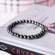 Elite Shungite Round Stone Elastic Beads Bracelet