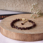 Load image into Gallery viewer, Garnet Chips Chain Bracelet
