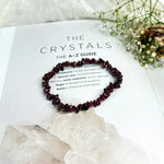 Load image into Gallery viewer, Garnet Chips Elastic Bracelet
