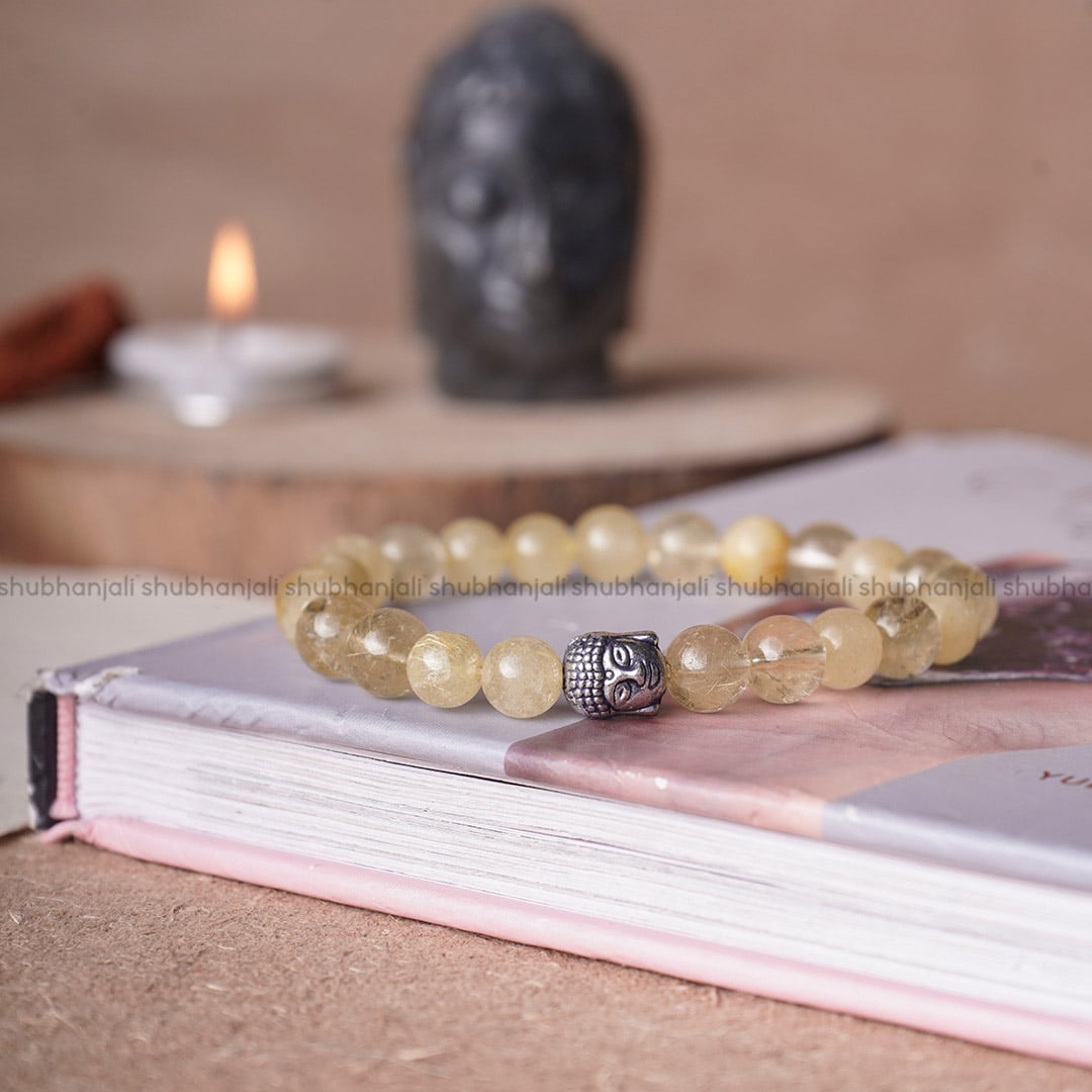 Golden Rutile Buddha Bracelet