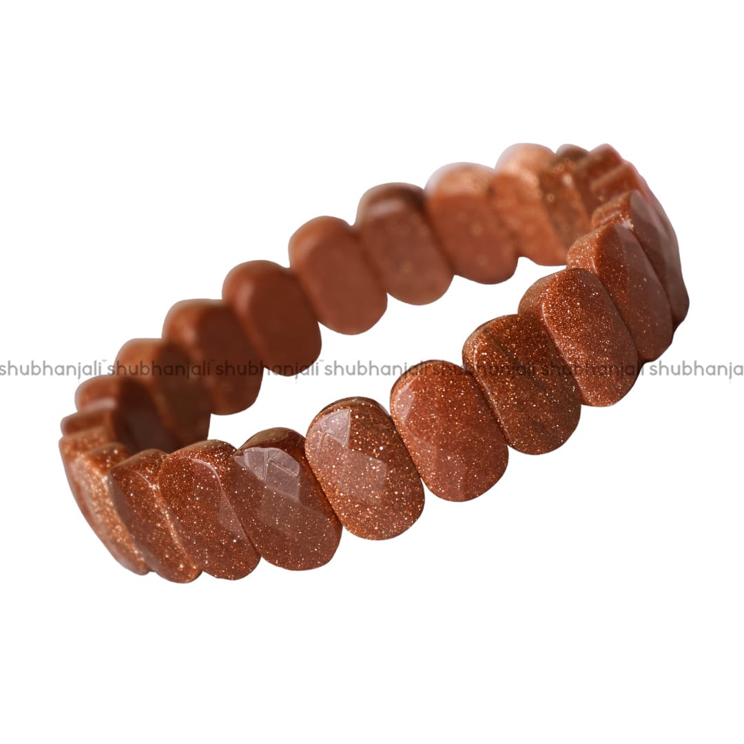 Goldstone Oval Faceted Bracelet