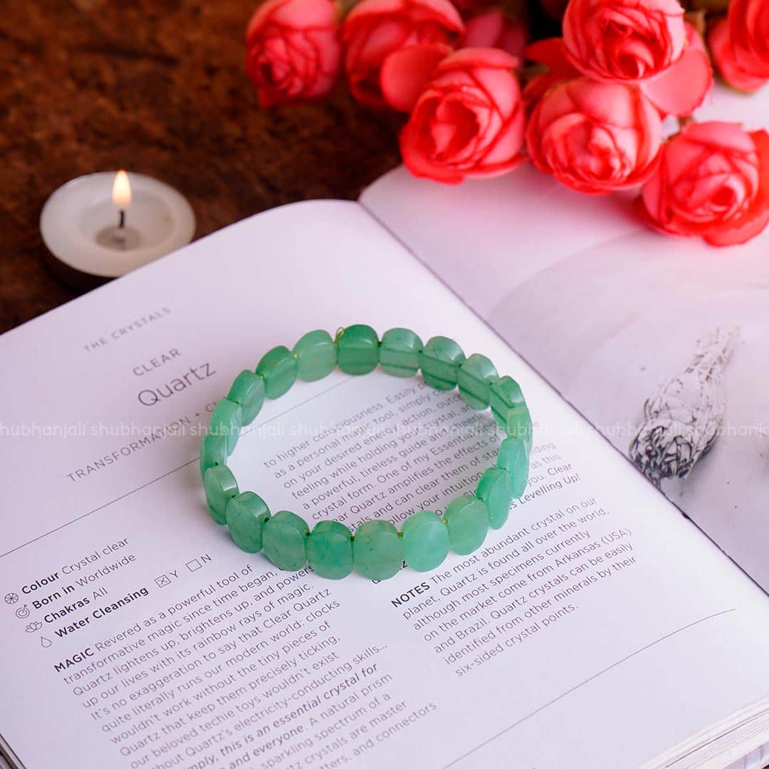 Green Aventurine Oval Faceted Bracelet