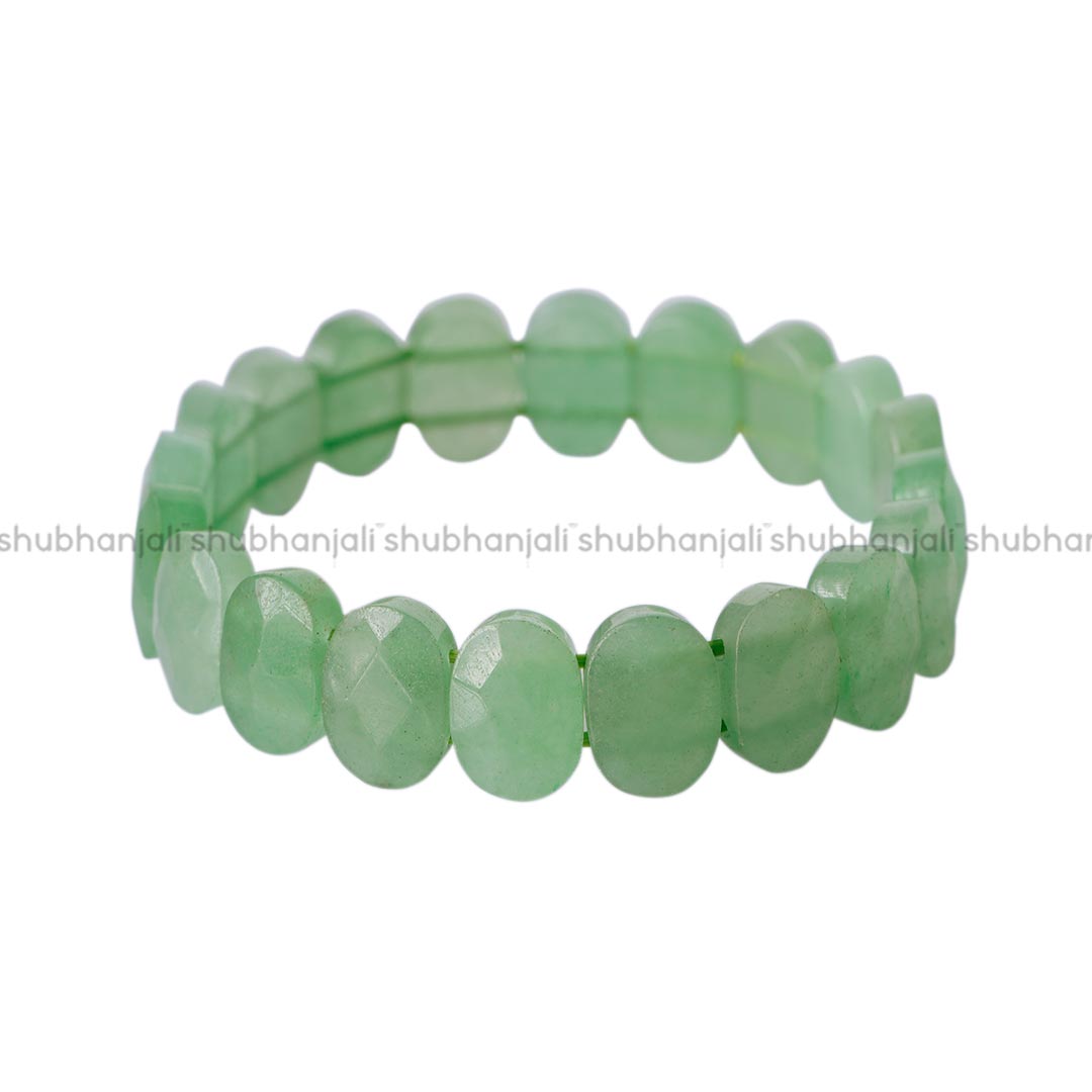 Green Aventurine Oval Faceted Bracelet