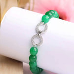 Load image into Gallery viewer, Green Aventurine Faceted Beads Infinity Charm Bracelet
