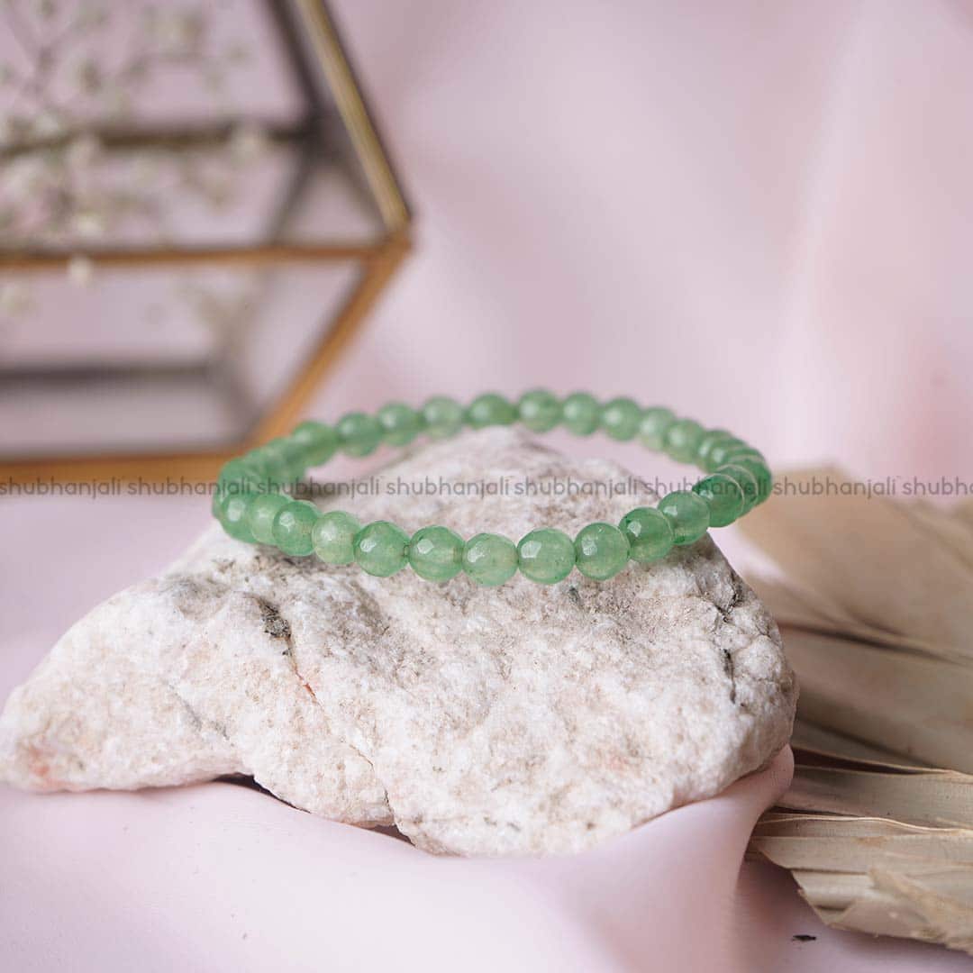 Green Aventurine Faceted Beads Bracelet