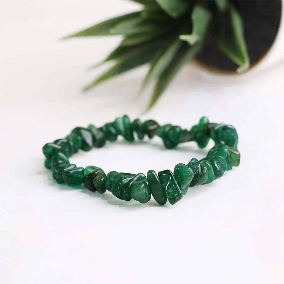 Green Jade Chip Stone Bracelet