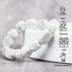 Load image into Gallery viewer, Howlite Small Tumble Bracelet
