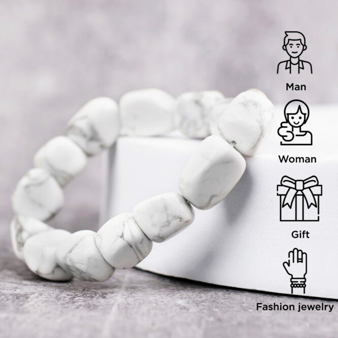 Howlite Small Tumble Bracelet