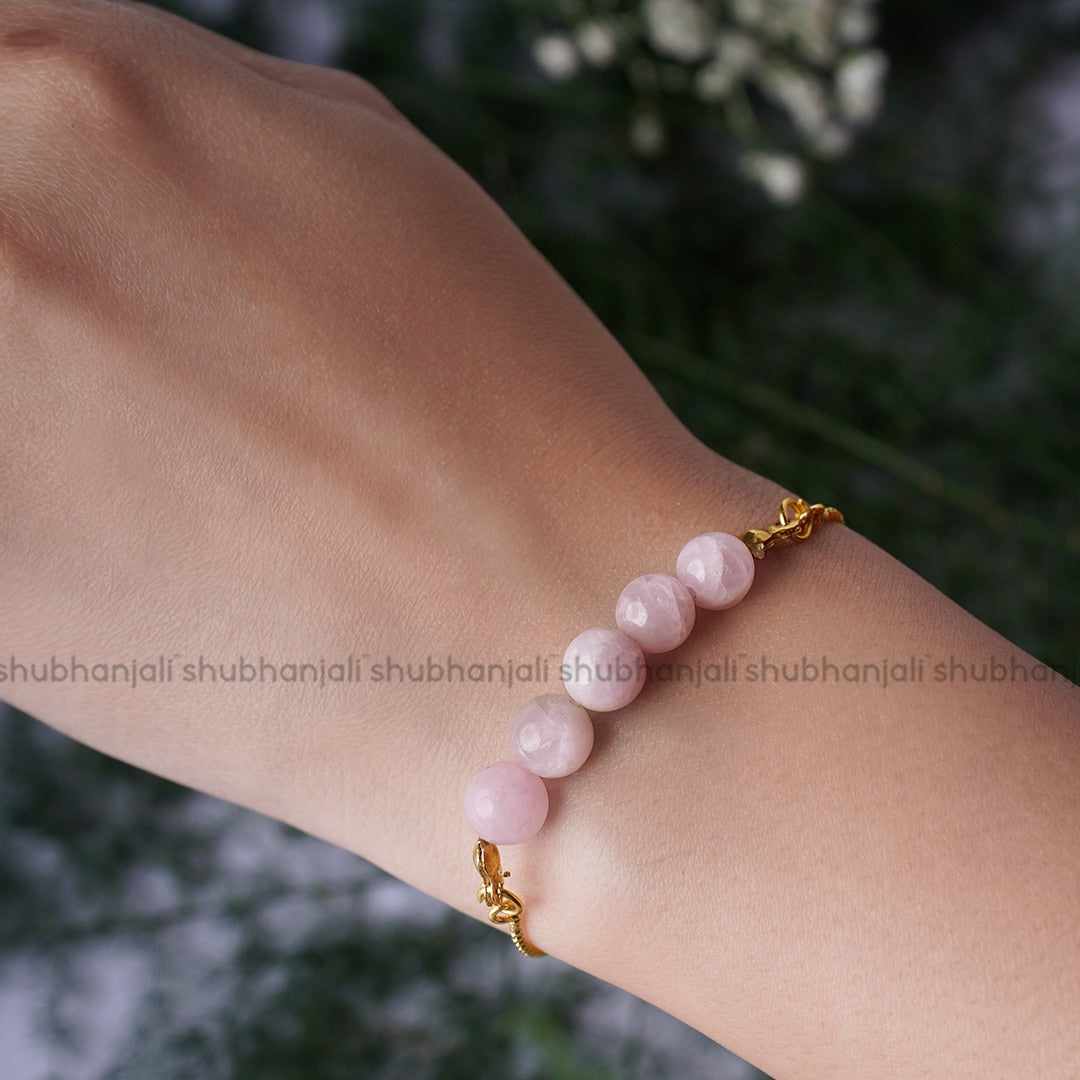 Kunzite Five Beads Bracelet