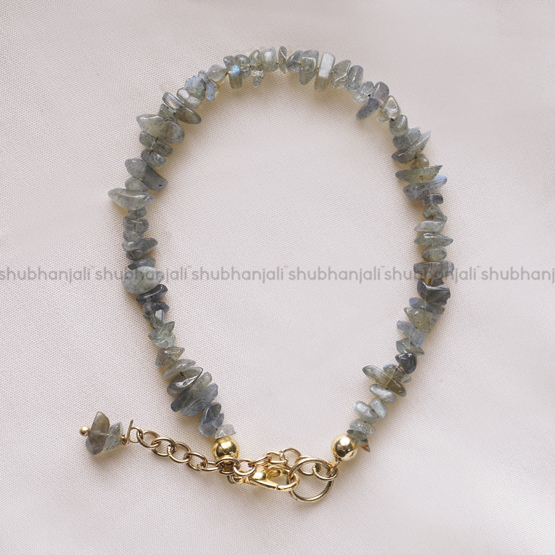 Labradorite Chips Chain Bracelet