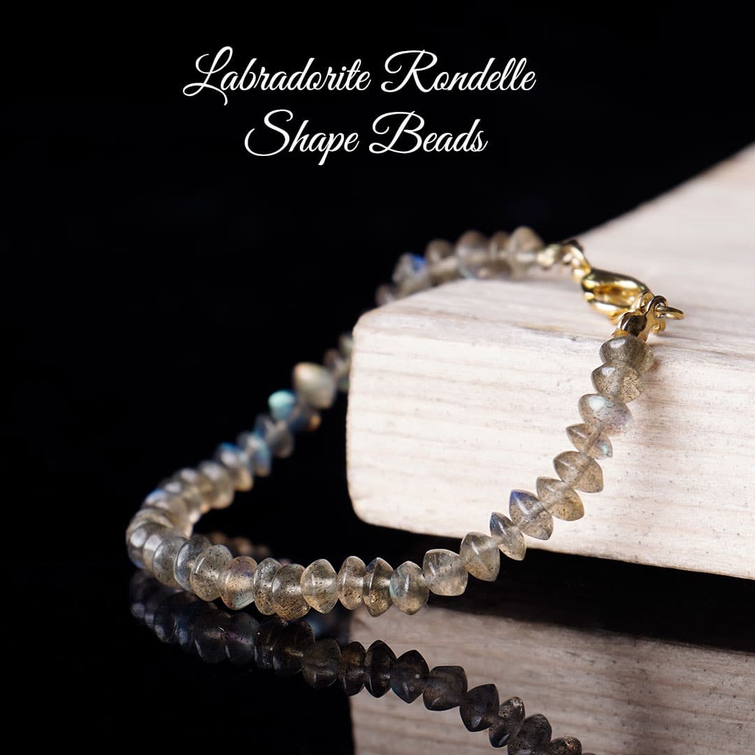 Labradorite Rondelle Shape Bracelet