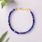 Load image into Gallery viewer, Lapis Lazuli Bracelet In 4mm Faceted Beads
