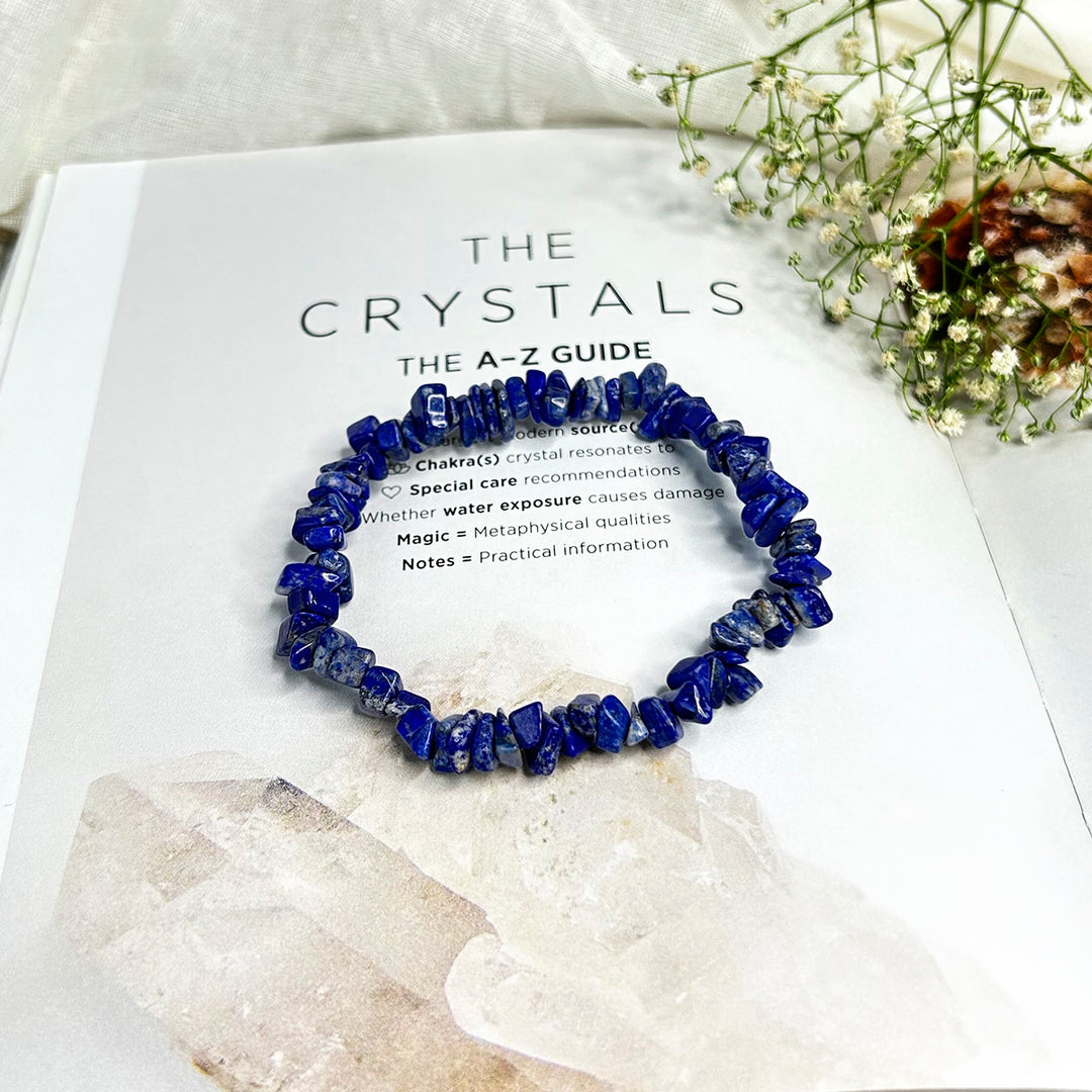 Lapis Lazuli Chips Elastic Bracelet