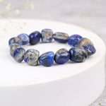 Load image into Gallery viewer, Lapis Lazuli Small Tumble Bracelet
