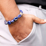 Load image into Gallery viewer, Lapis Lazuli Small Tumble Bracelet
