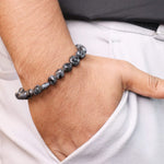 Load image into Gallery viewer, Larvikite Small Tumble Bracelet
