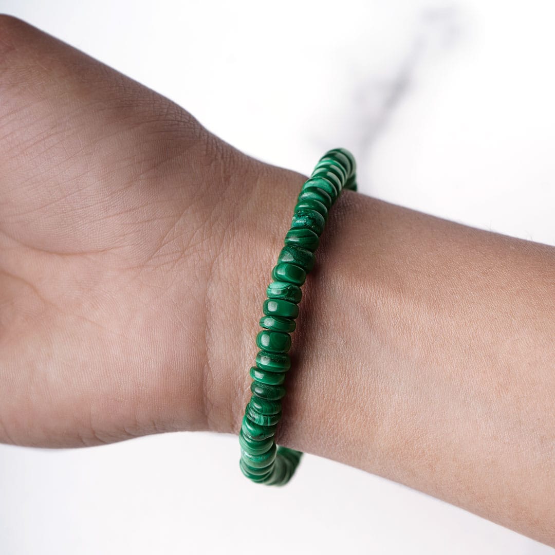 Malachite Bati Shape Beads Bracelet