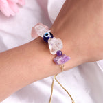 Load image into Gallery viewer, Mental Peace Bracelet In Raw Stone, Evil Eye Protection
