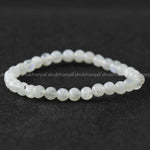 Load image into Gallery viewer, 6 mm Round Moon Stone 32 Beads Elastic Bracelet For Crystal, Girl, Women Use
