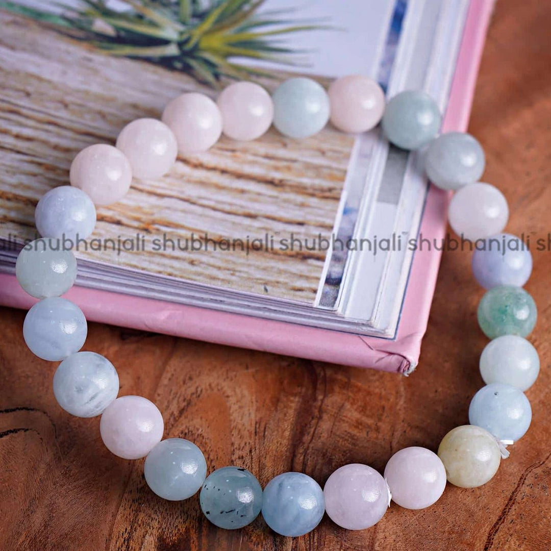 Morganite Bracelet 8mm Beads