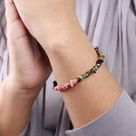 Load image into Gallery viewer, Multi Tourmaline Chips Stone Bracelet

