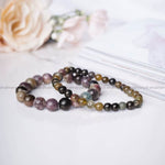 Load image into Gallery viewer, Multi Tourmaline Round Beads Bracelet
