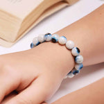 Load image into Gallery viewer, Natural Evil Eye Aragonite Bracelet
