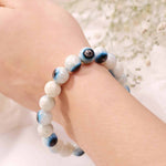Load image into Gallery viewer, Natural Evil Eye Aragonite Bracelet
