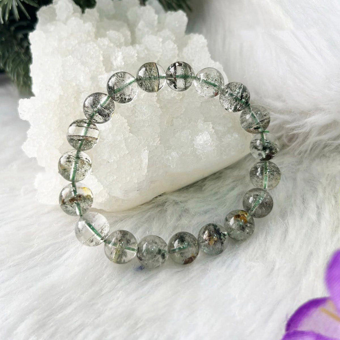 Lodolite Bracelet - 10mm (Spiritual Realms, Cleanse Inner Soul, Intuition, Loving Energy)