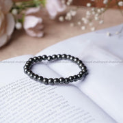 Magnetite Stone Round Beads Bracelet