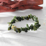 Load image into Gallery viewer, Nephrite Jade Chips Stone Elastic Bracelet

