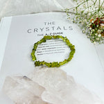 Load image into Gallery viewer, Peridot Chips Elastic Bracelet
