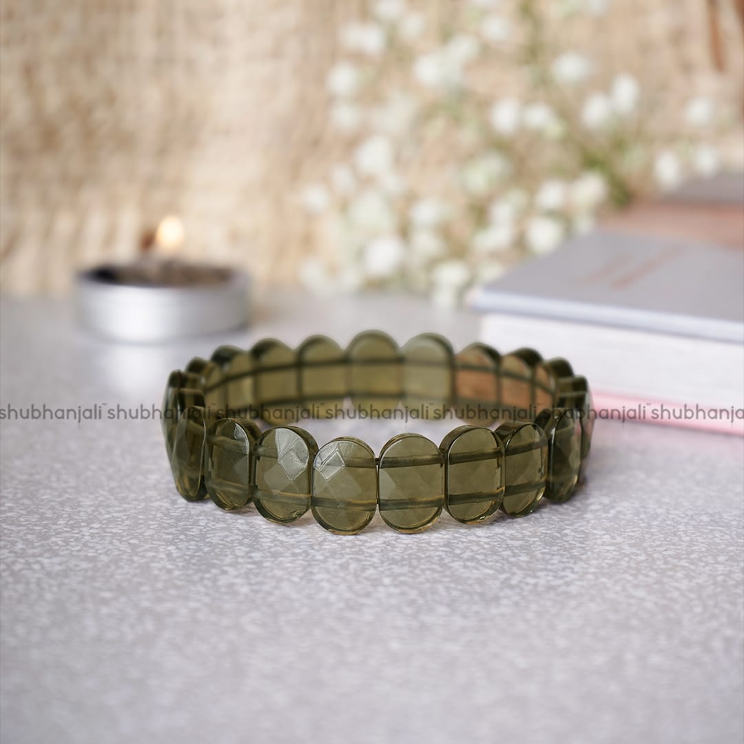 Peridot Oval Faceted Bracelet