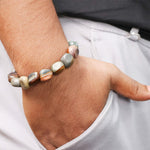 Load image into Gallery viewer, Polychrome Jasper Small Tumble Bracelet
