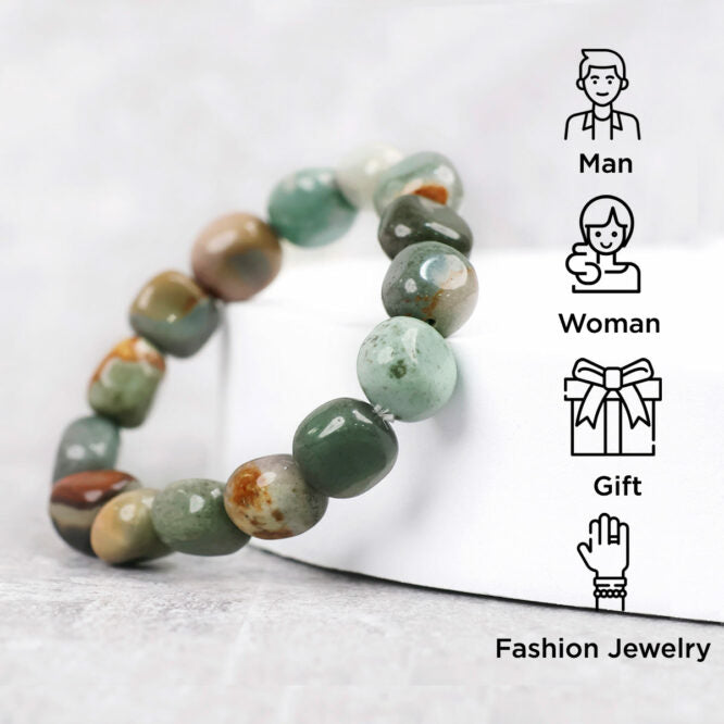 Polychrome Jasper Small Tumble Bracelet