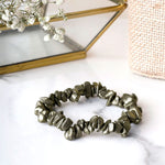 Load image into Gallery viewer, Pyrite Chips Stone Bracelet
