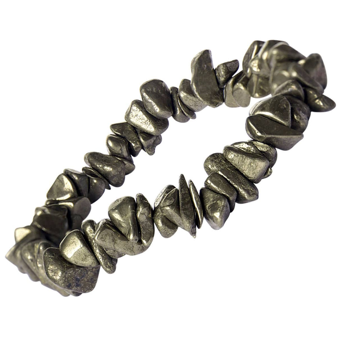 Pyrite Chips Stone Bracelet