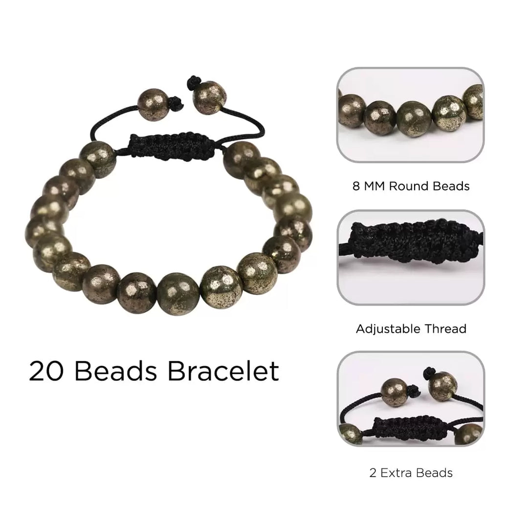 Pyrite Thread Bracelet 8mm