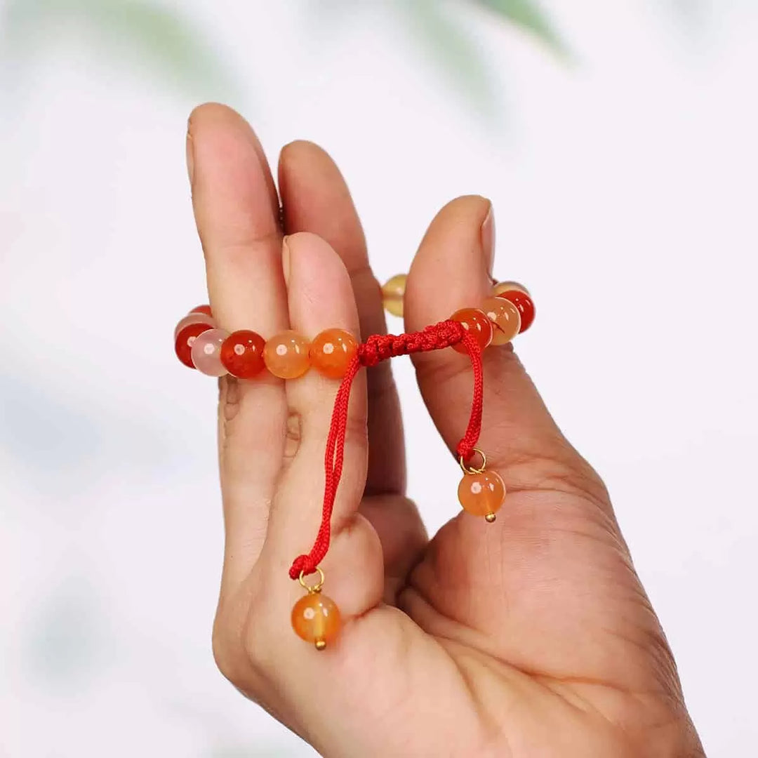 Red Carnelian Thread Bracelet 8mm