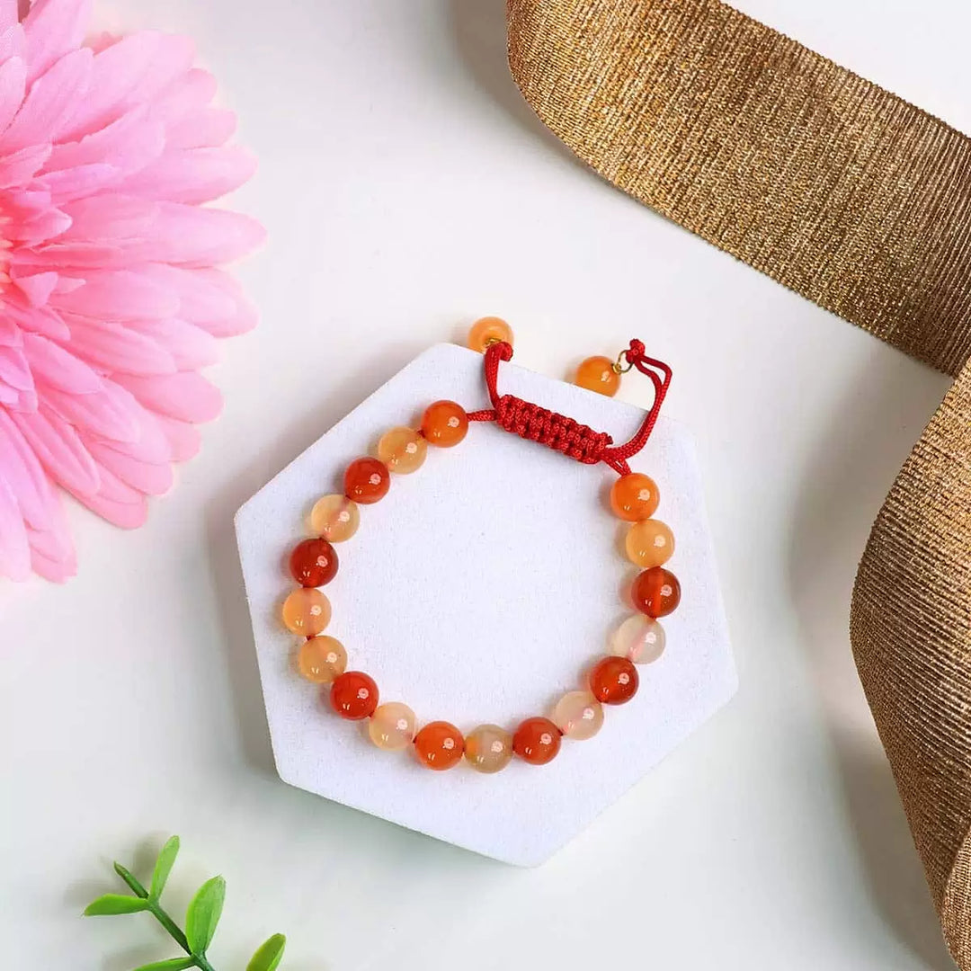 Red Carnelian Thread Bracelet 8mm