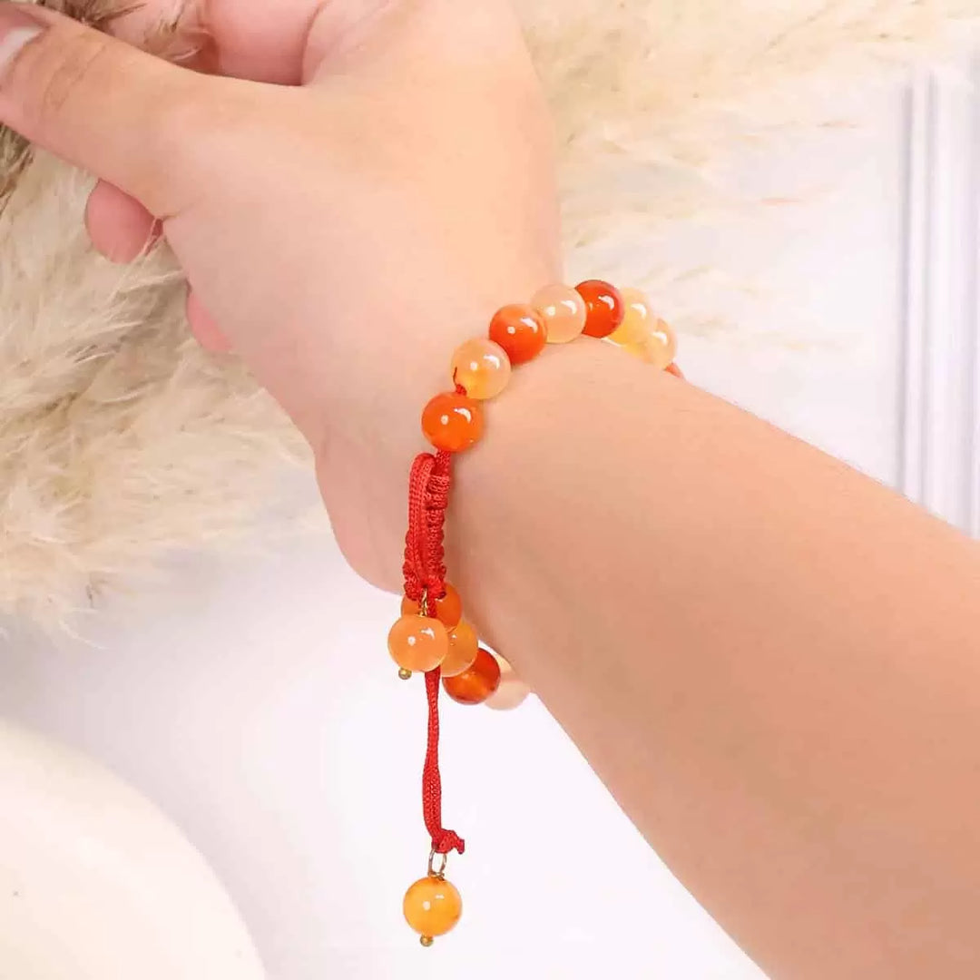 Red Carnelian Thread Bracelet 8mm