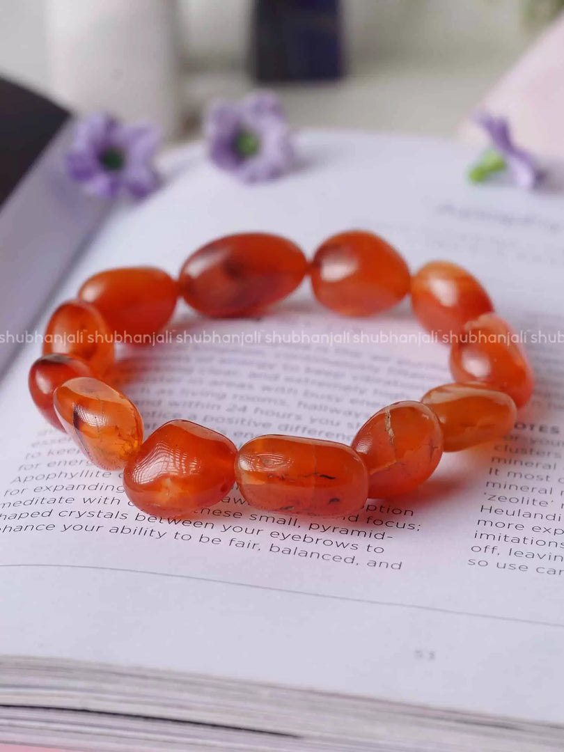 Red Carnelian Tumble Bracelet